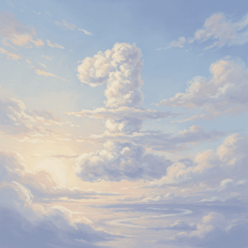Soft morning sky with gentle clouds